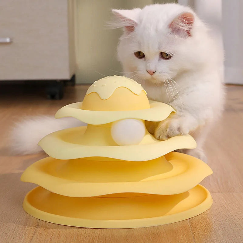 3-Layer Cat Turntable Toy