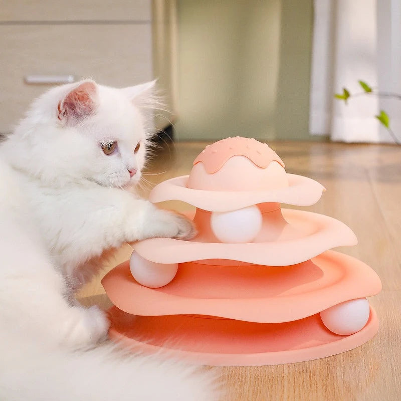 3-Layer Cat Turntable Toy