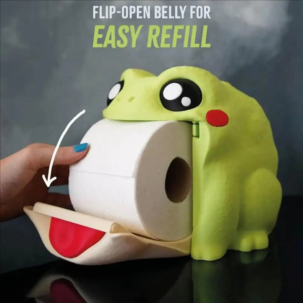 Opening Frog Toilet Paper Holder